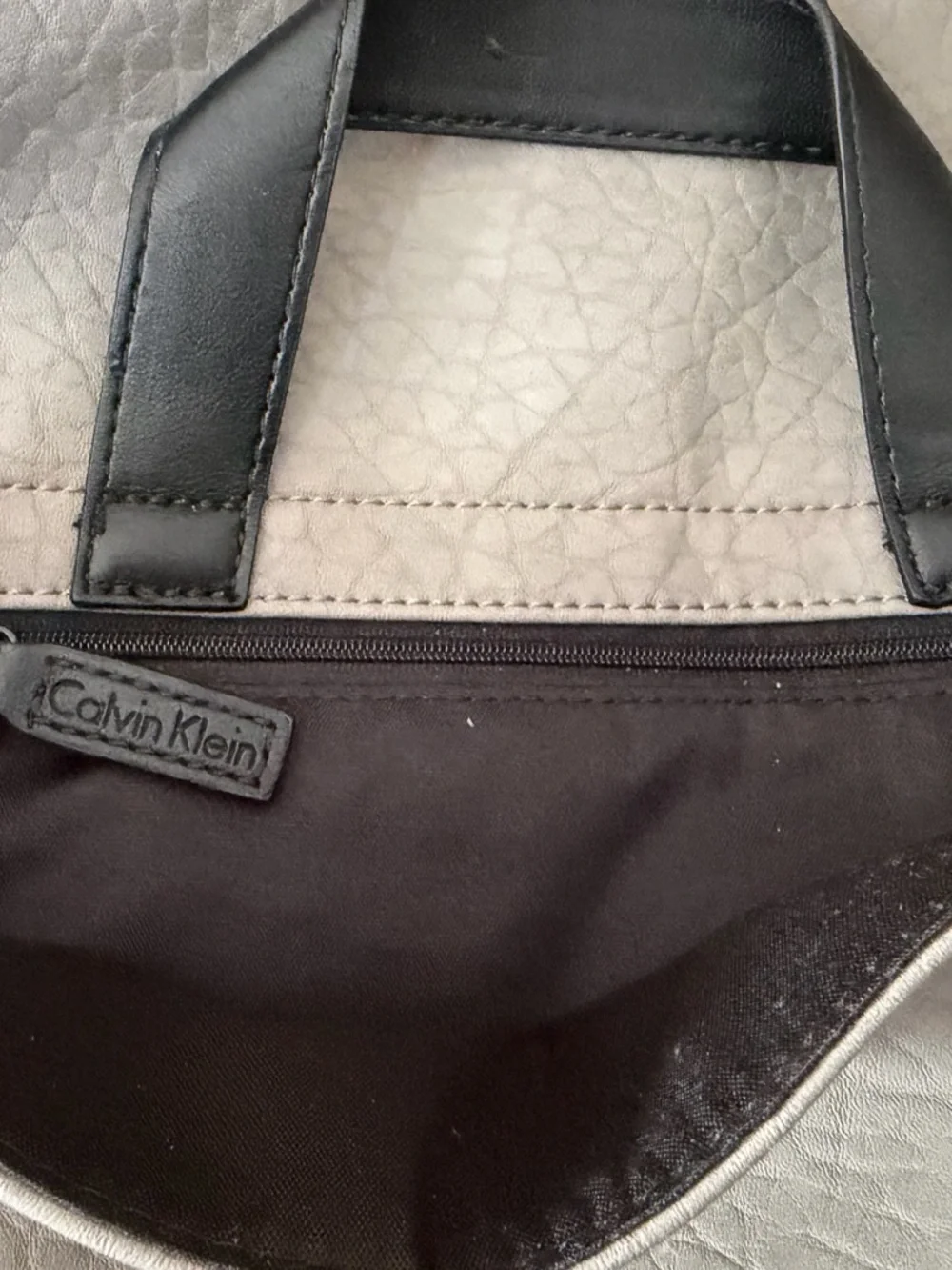 Calvin Klein Jeans Black and Cream Crossbody Shoulder Bag
